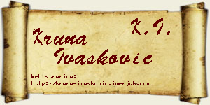 Kruna Ivašković vizit kartica
